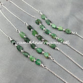 Raw Emerald Bracelet, Birthstone Bracelet, Raw Healing Crystal Bracelet, Bracelet For Women